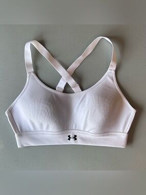 Under Armour Crossback Sports Bra White Medium Support Molded Women’s Small